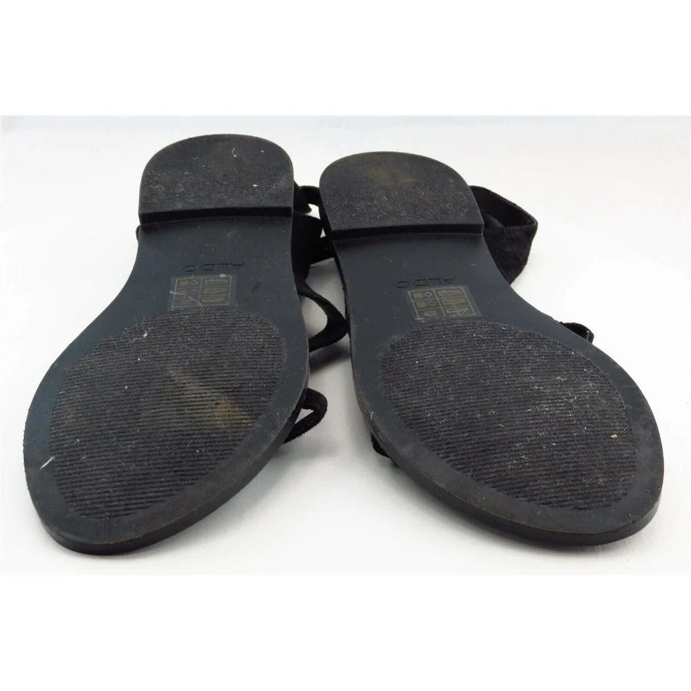 Aldo Strappy Black Synthetic Women Sandal Shoes Sz 7.5 M‎
